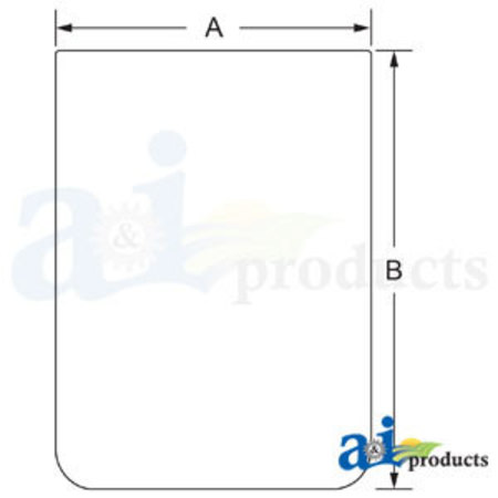 A & I PRODUCTS Glass, Upper Windshield L/Seal 48" x35" x2" A-4602562